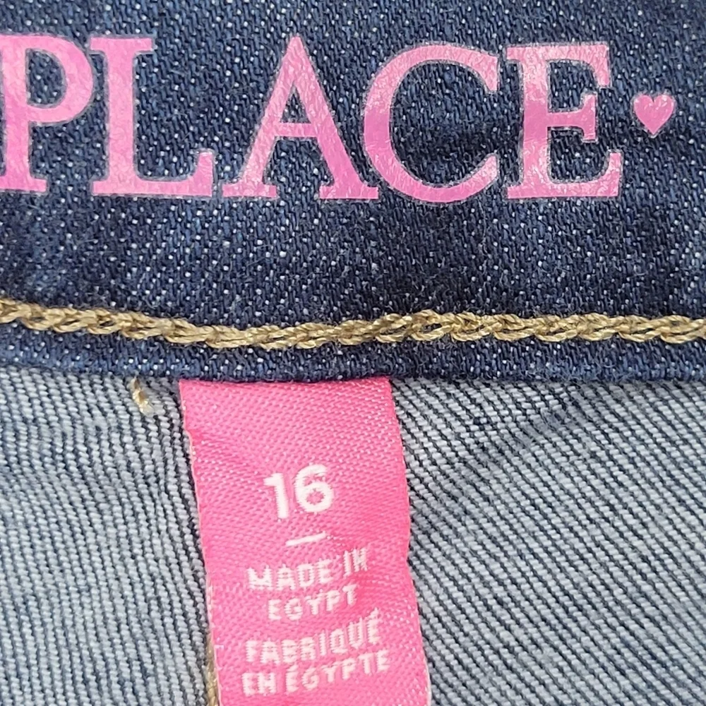 The Children's Place Button Fly Straight Jeans Kids Size 16 blue